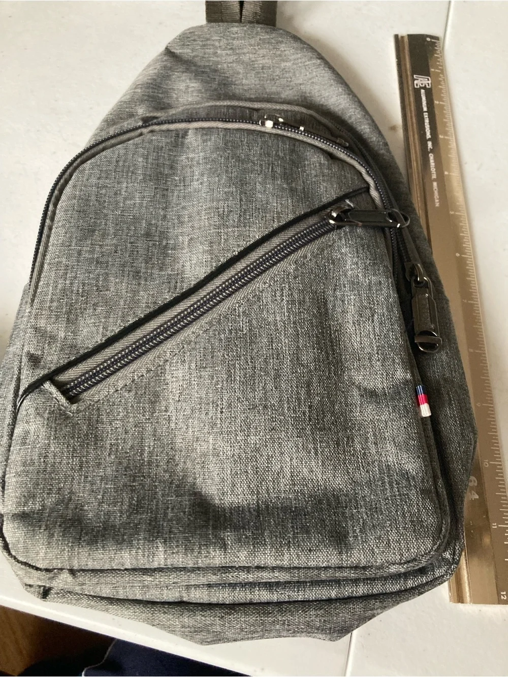 Men's Gray Crossbody Sling Bag Gray - Westend